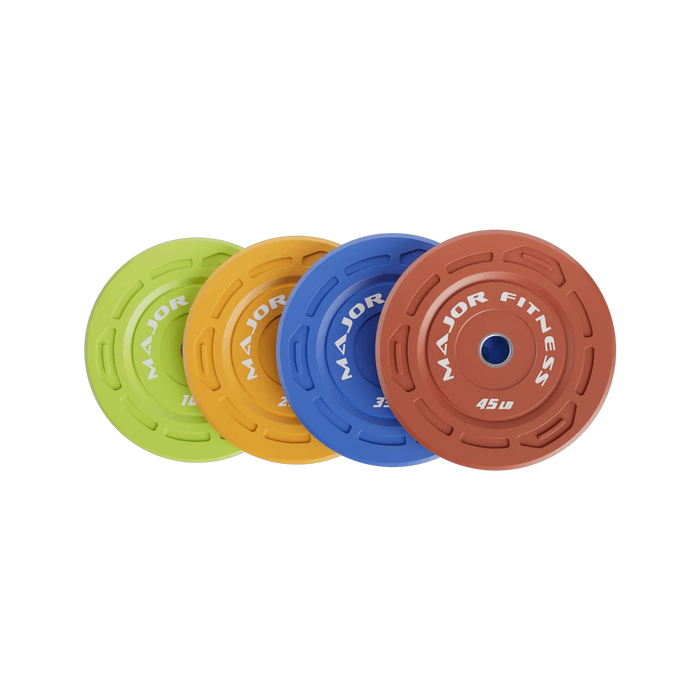 Major Fitness Low Bounce Bumper Plates Olympic Weight Plates Set