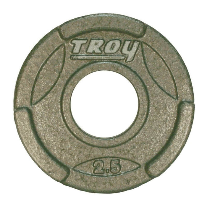 TROY Machined Olympic Grip Plate Gray