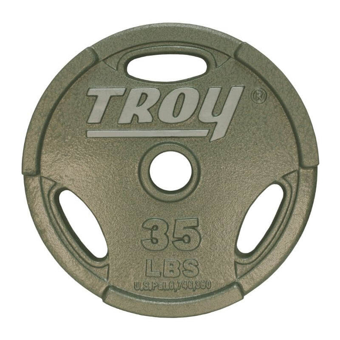 TROY Machined Olympic Grip Plate Gray