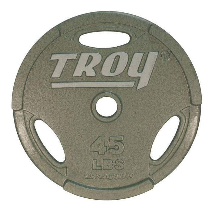 TROY Machined Olympic Grip Plate Gray