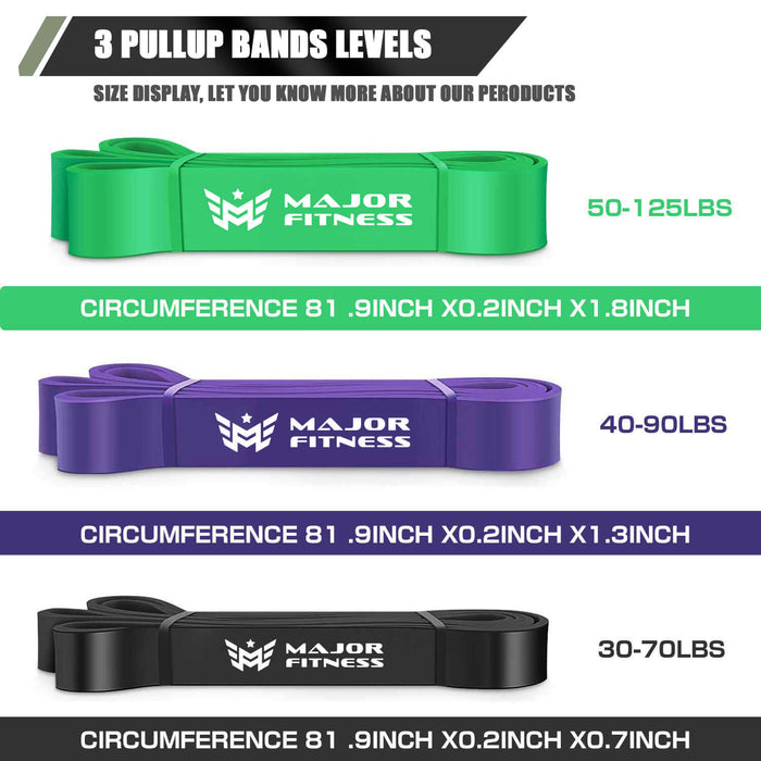 Major Fitness Pull Up Assist Band Resistance Power Bands