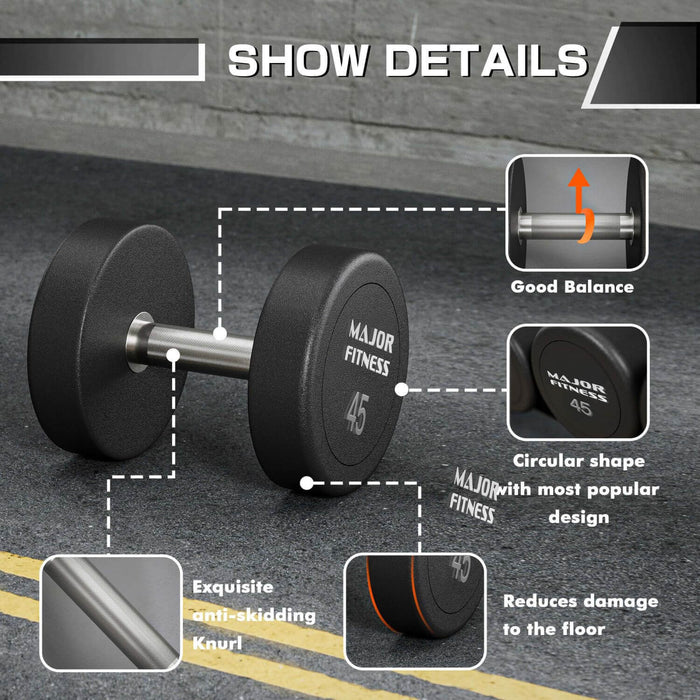 Major Fitness Urethane Dumbbells