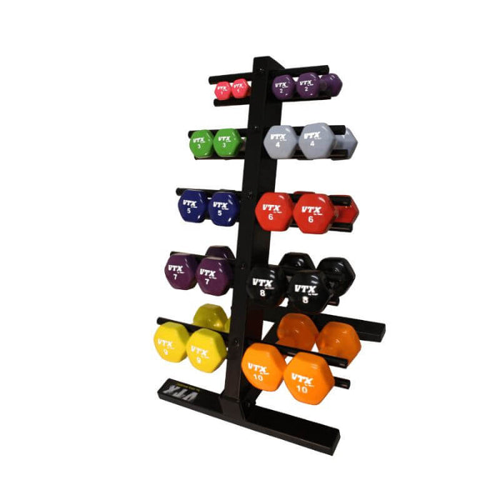 VTX T-HDR Aerobic Dumbbell Rack For Neoprene and Vinyl Dumbbells