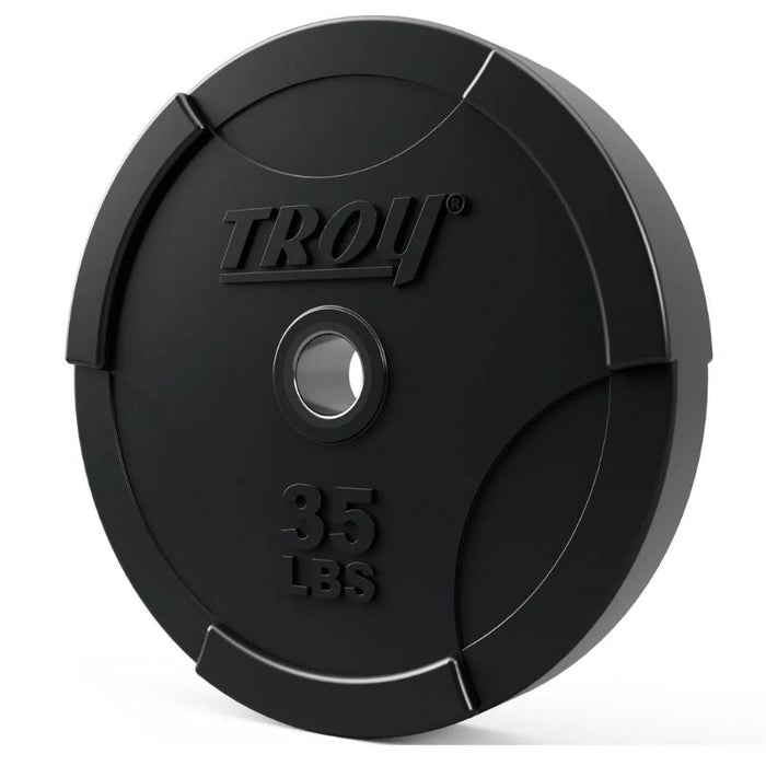 TROY BO-SBP Solid Black Bumper Plate with Steel Insert 35 lbs