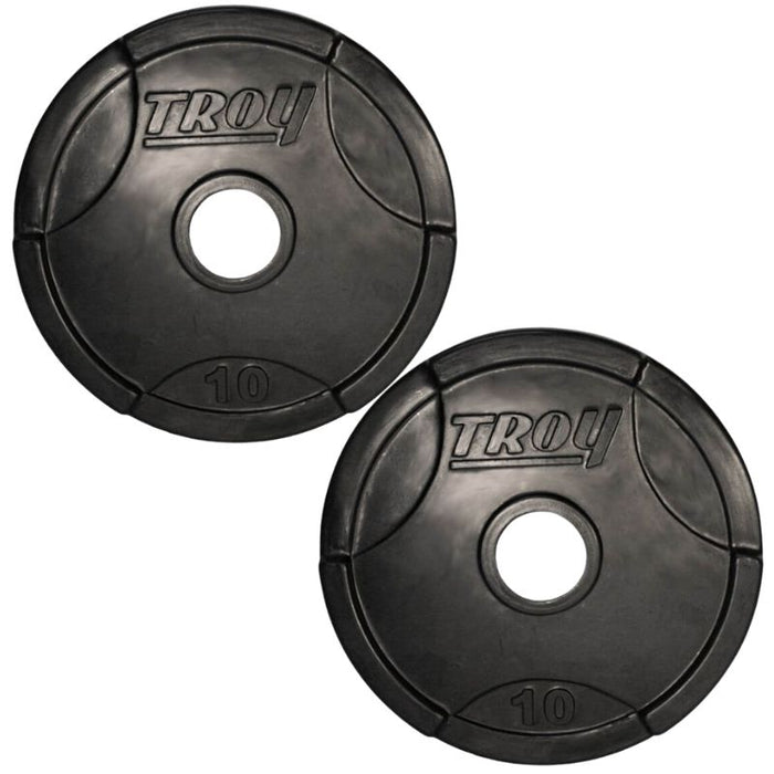 TROY GO-R Rubber Encased Olympic Grip Plate 10lbs Pair 