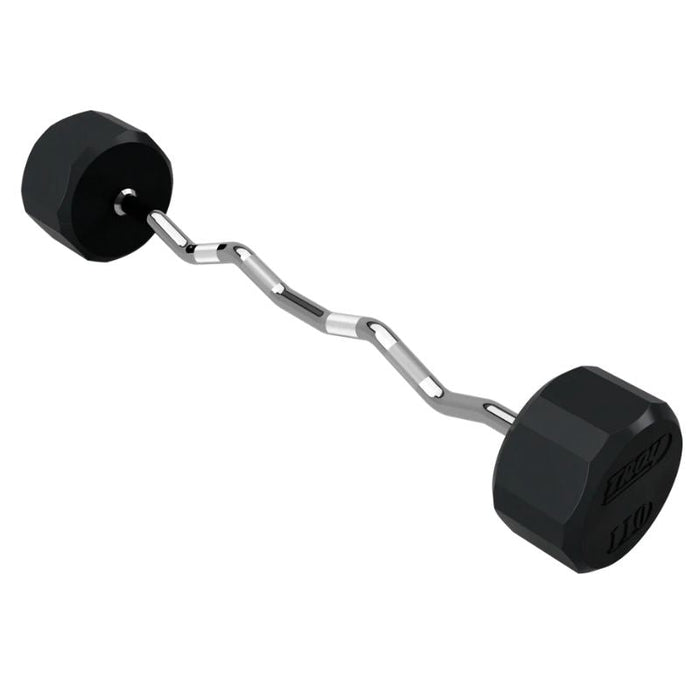 TROY 12-Sided Solid Rubber Curl Barbell