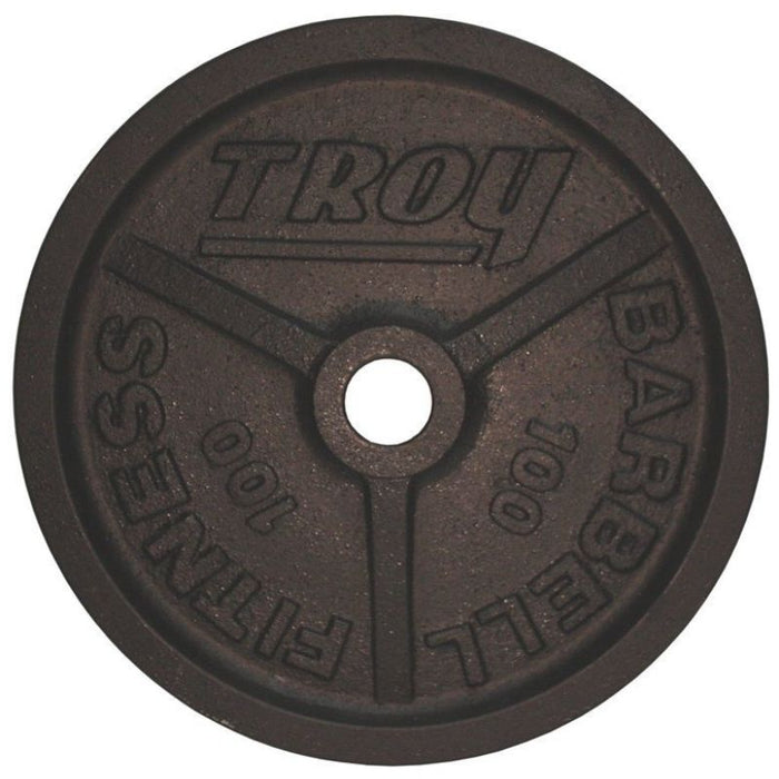 TROY Wide Flange Premium Grade Machined Olympic Plate Black Set