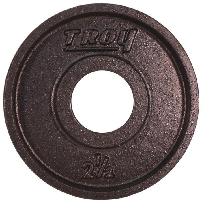 TROY Wide Flange Premium Grade Machined Olympic Plate Black Set