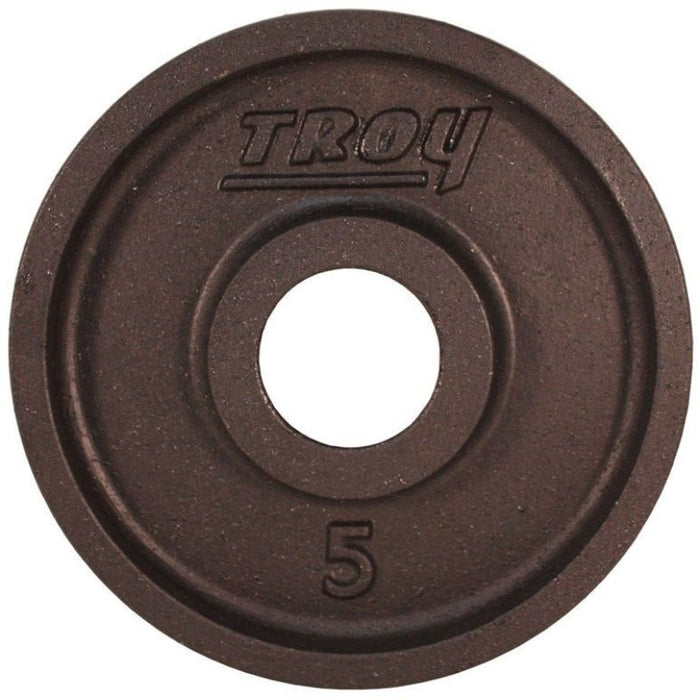 TROY Wide Flange Premium Grade Machined Olympic Plate Black Set
