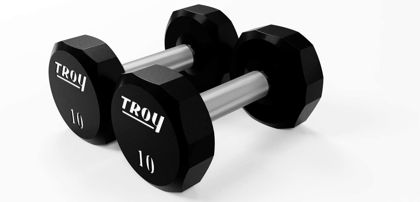 TROY 12 Sided Urethane Dumbbell