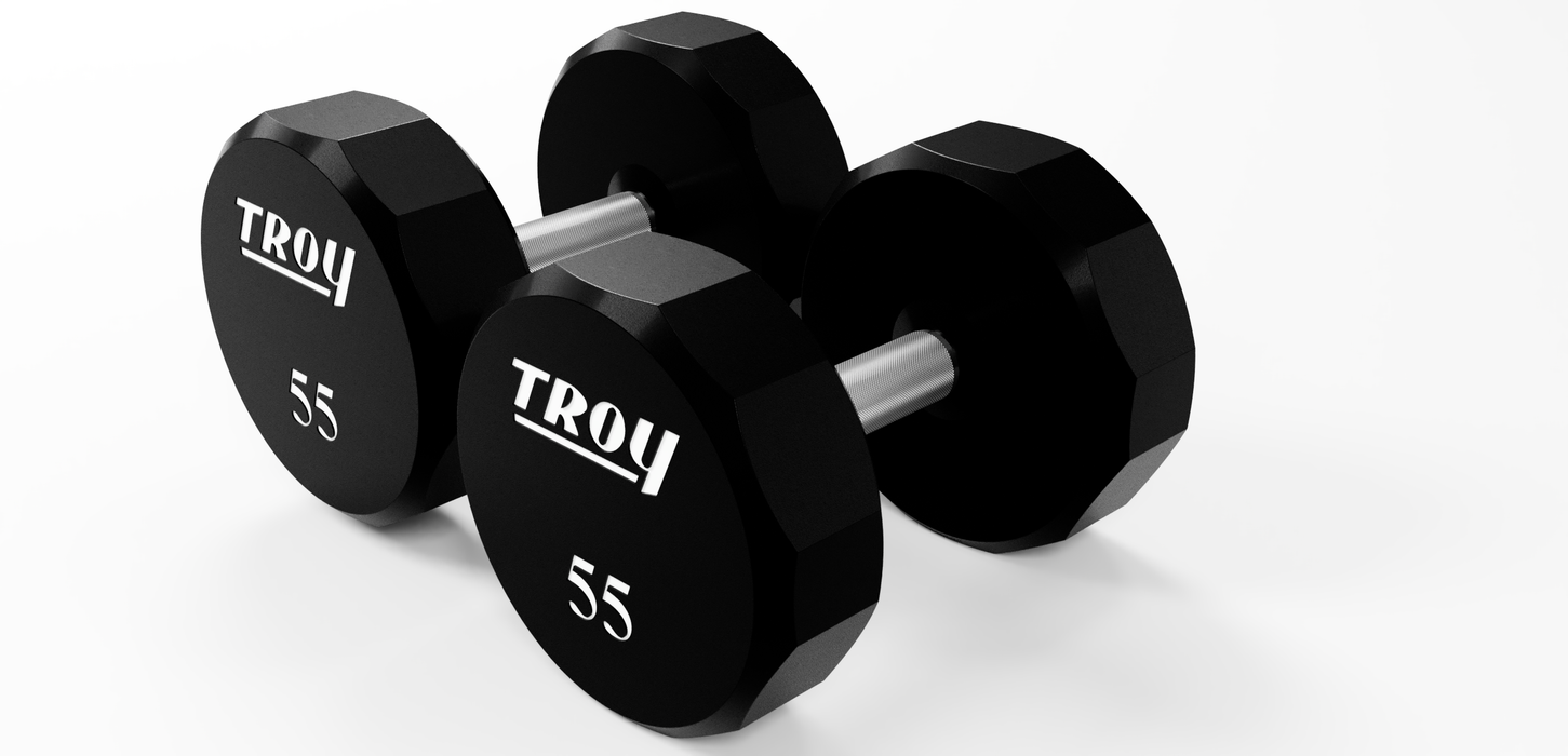 TROY 12 Sided Urethane Dumbbell