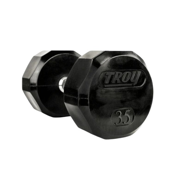 Troy 12-Sided Rubber Encased Dumbbell Sets (5 lb Increments)