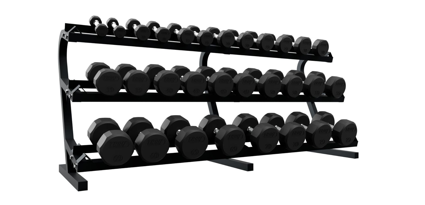 TROY 12 Sided Rubber Dumbbell