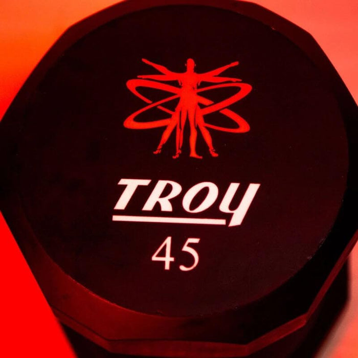 Troy 12-Sided Urethane Dumbbell Set with Custom Logo