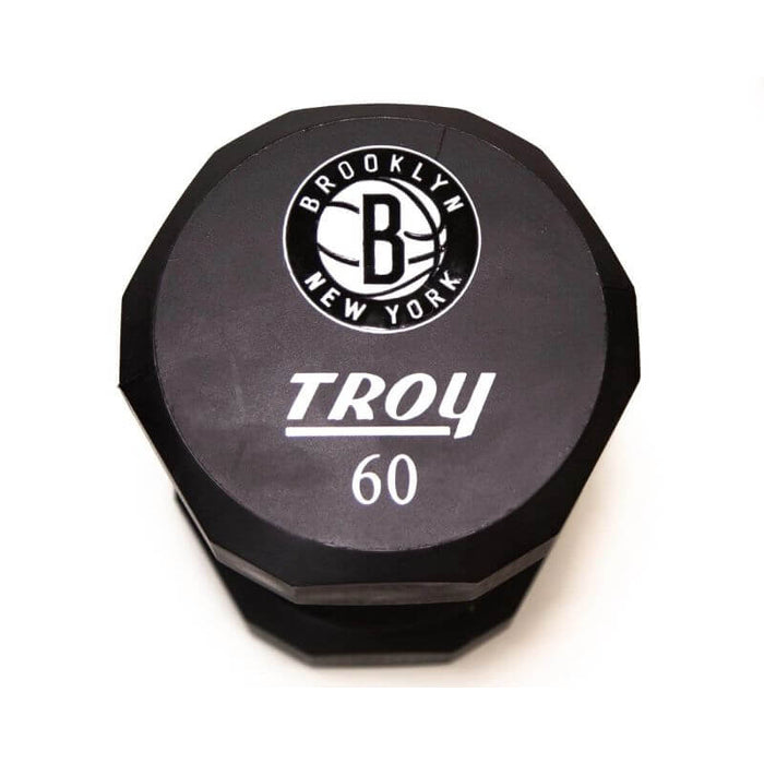 Troy 12-Sided Urethane Dumbbell Set with Custom Logo