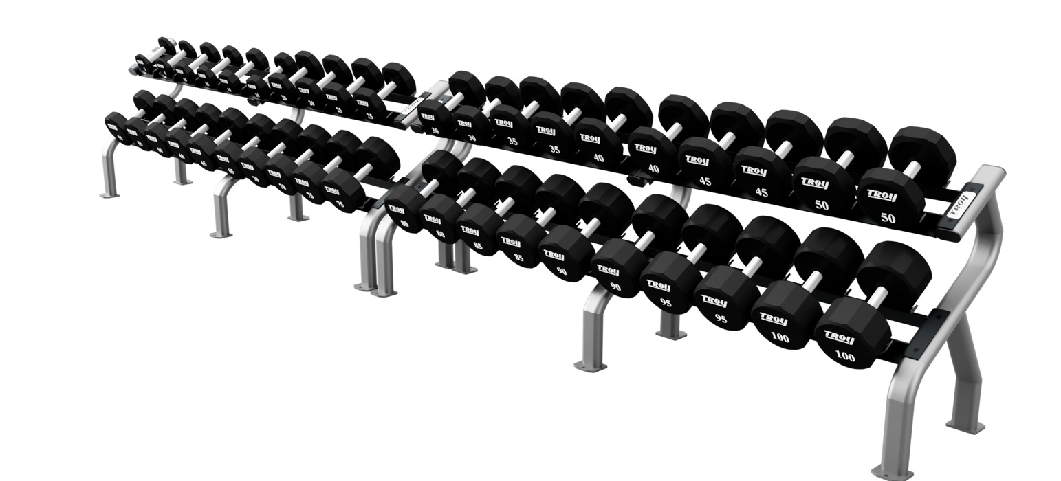 TROY 12 Sided Urethane Dumbbell