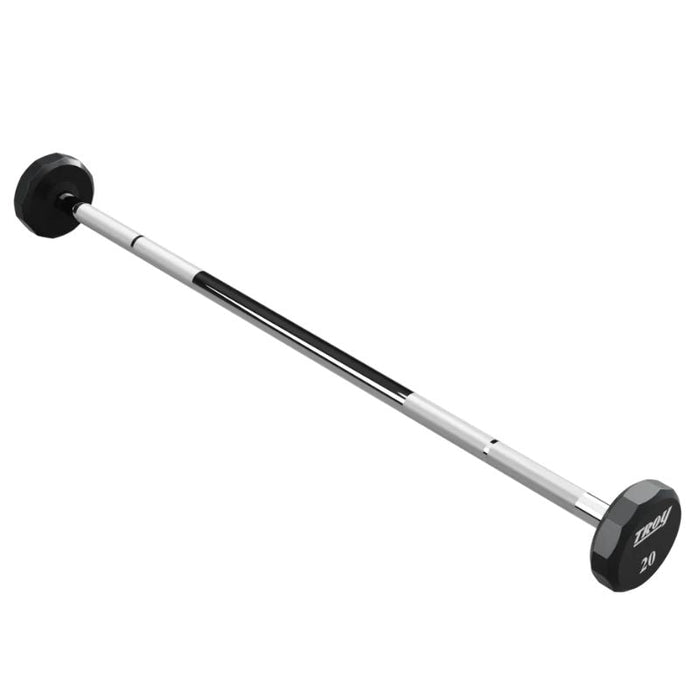 Troy 12-Sided Urethane Straight Barbell Set with Rack