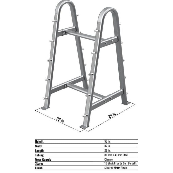 Troy 12-Sided Urethane Straight Barbell Set with Rack