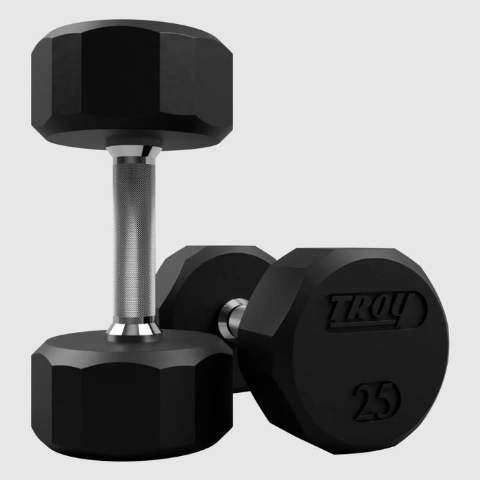 Troy 12-Sided Dumbbells & Rack Set