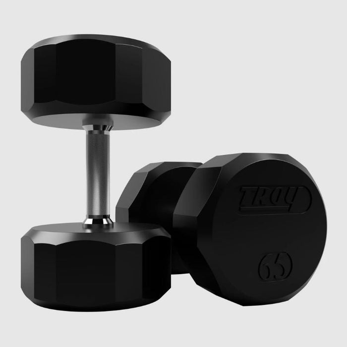 Troy 12-Sided Dumbbells & Rack Set