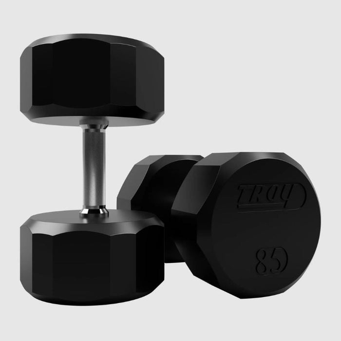 Troy 12-Sided Dumbbells & Rack Set