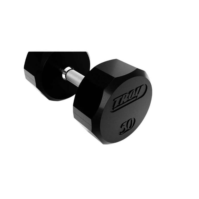 Troy 12-Sided 3-50lb Dumbbells with Rack
