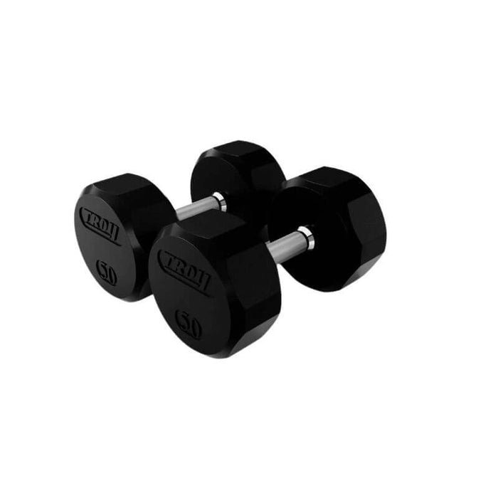 Troy 12-Sided Dumbbells & Rack Set