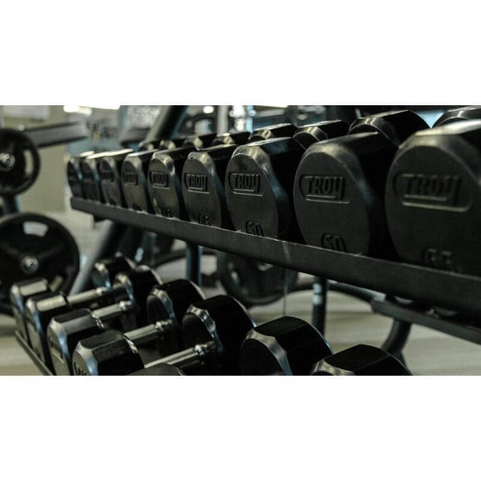 Troy 12-Sided Dumbbells & Rack Set