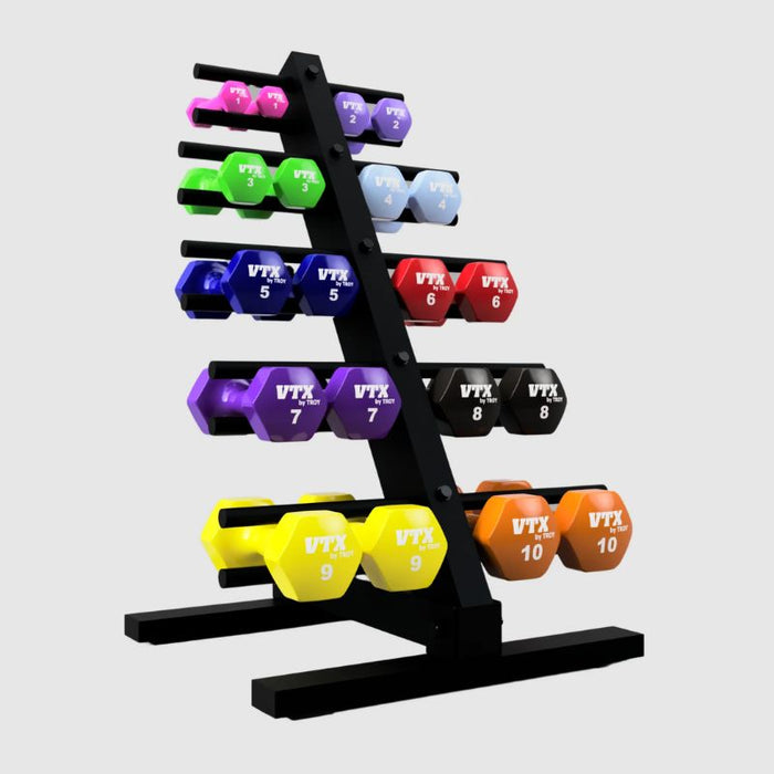 VTX T-HDR Aerobic Dumbbell Rack For Neoprene and Vinyl Dumbbells