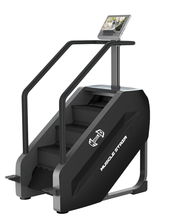 Muscle D Fitness - Commercial-Grade Stair Climber with Built-in Touch Screen