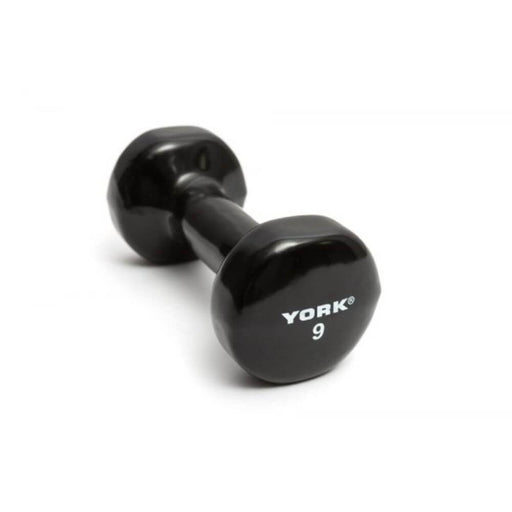 York Barbell 15000 Multi-Color Vinyl Fitbells  Black