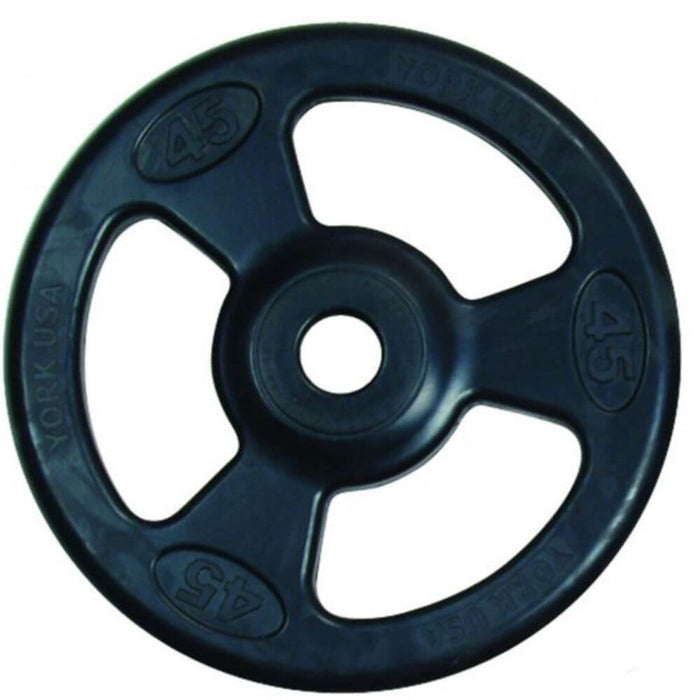 York Barbell Iso-Grip Rubber Encased Steel Olympic Plate Set