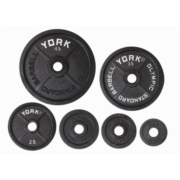 York Barbell Legacy Cast Iron Precision Milled Olympic Weight Plates