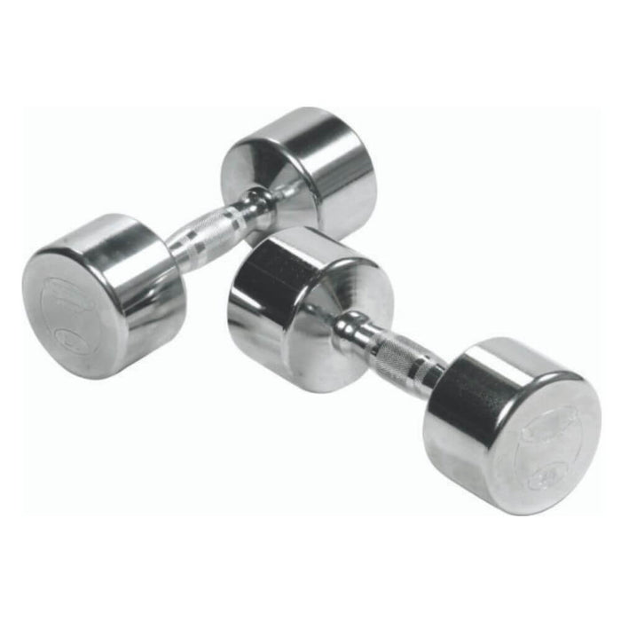 York Barbell 29060 Solid Steel Chrome Dumbbells