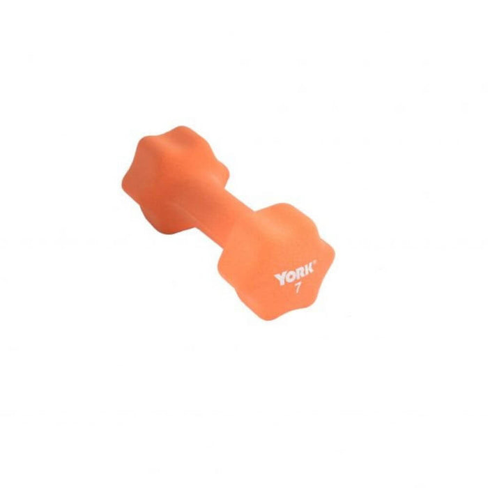 York Barbell 443101 Multi-Color Neoprene Fitbells 7 lbs - Pumpkin