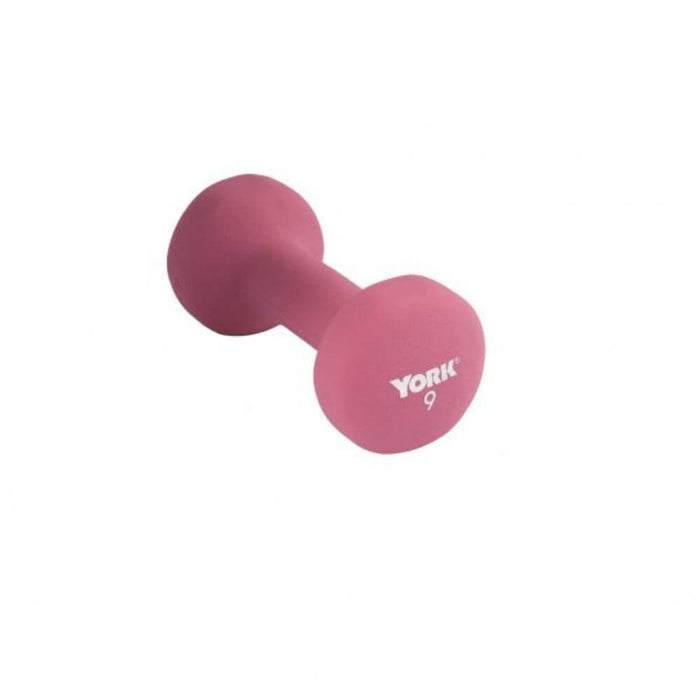 York Barbell 443101 Multi-Color Neoprene Fitbells 9 lbs - Coral