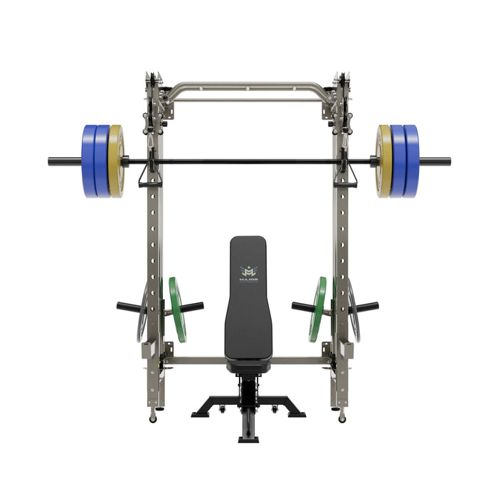 Major Fitness All-In-One Home Gym Folding Power Rack Package Lightning F35