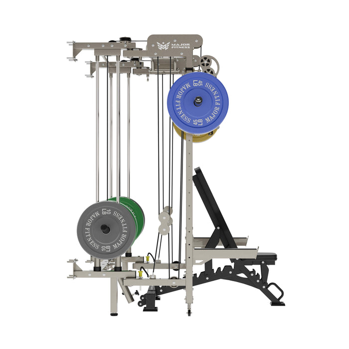 Major Fitness All-In-One Home Gym Folding Power Rack Package Lightning F35