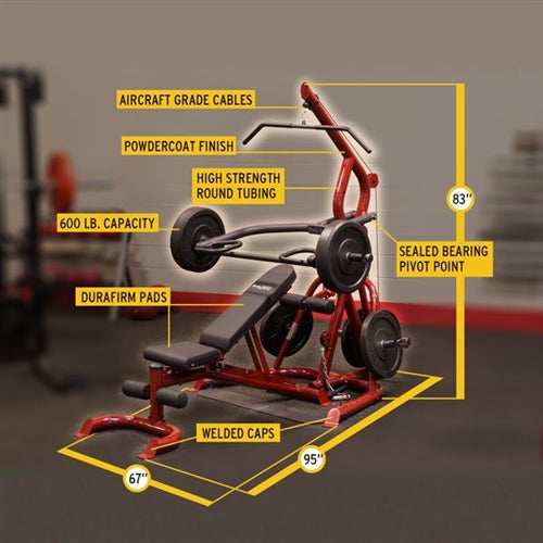 Body-Solid GLGS100P4 Corner Leverage Gym Package