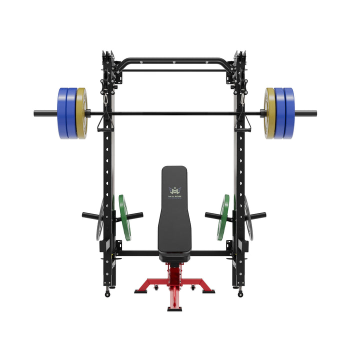 Major Fitness All-In-One Home Gym Folding Power Rack Package Lightning F35