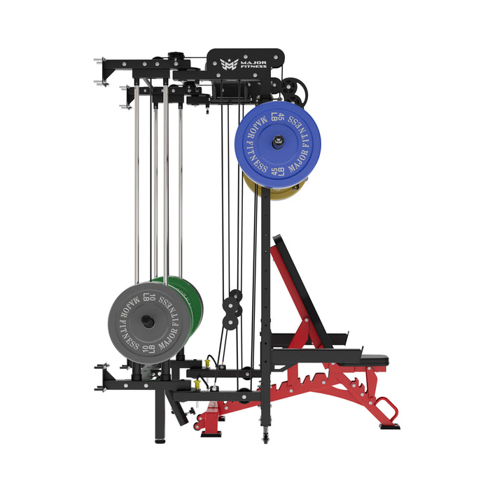 Major Fitness All-In-One Home Gym Folding Power Rack Package Lightning F35