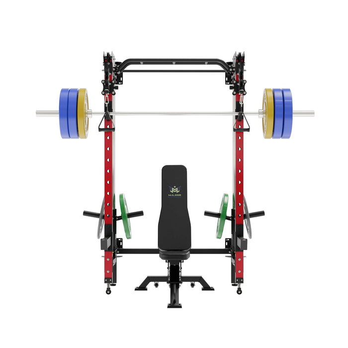 Major Fitness All-In-One Home Gym Folding Power Rack Package Lightning F35