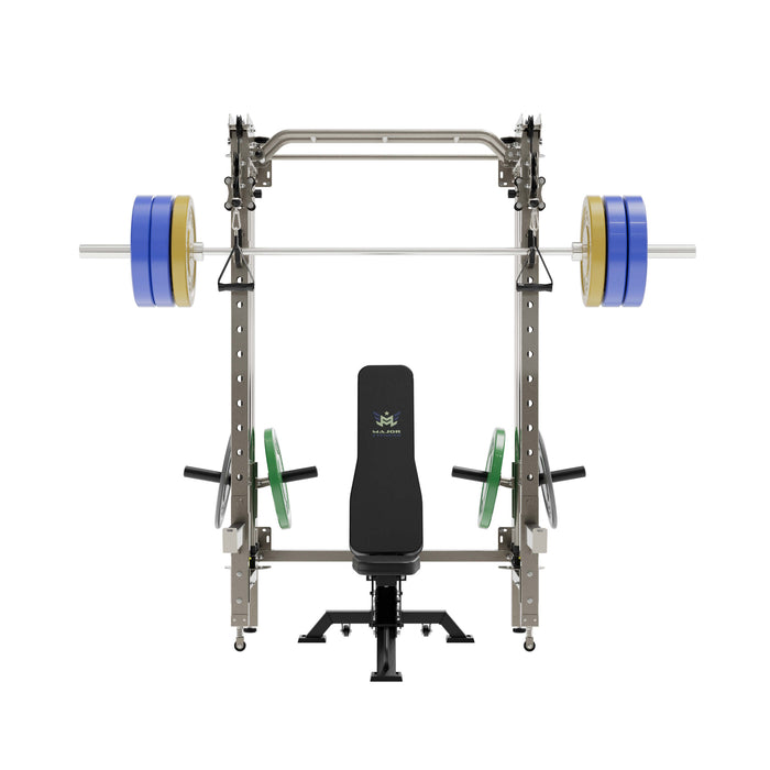 Major Fitness All-In-One Home Gym Folding Power Rack Package Lightning F35