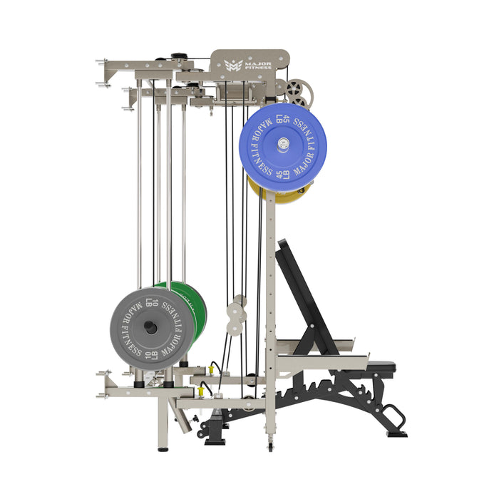 Major Fitness All-In-One Home Gym Folding Power Rack Package Lightning F35