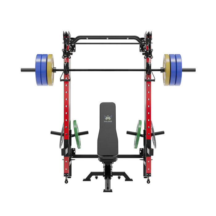 Major Fitness All-In-One Home Gym Folding Power Rack Package Lightning F35