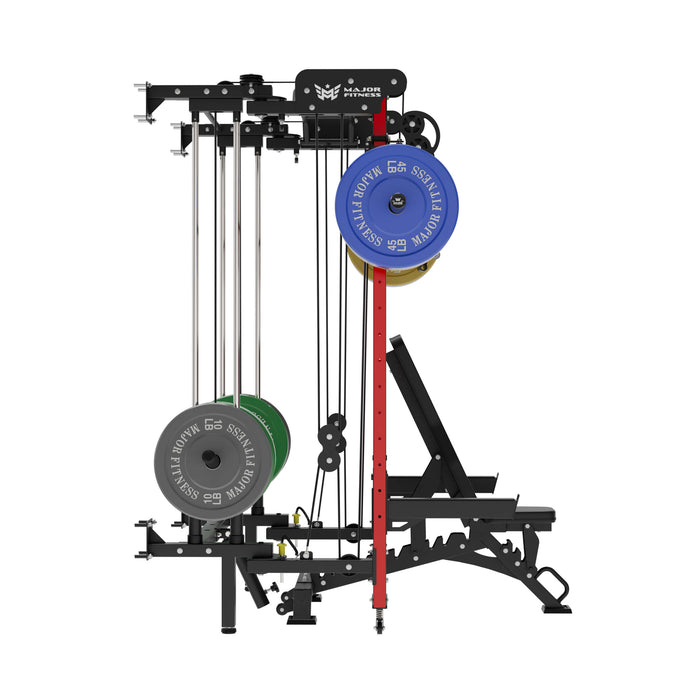 Major Fitness All-In-One Home Gym Folding Power Rack Package Lightning F35