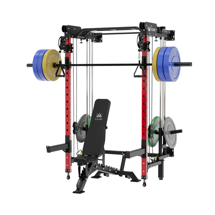 Major Fitness All-In-One Home Gym Folding Power Rack Package Lightning F35