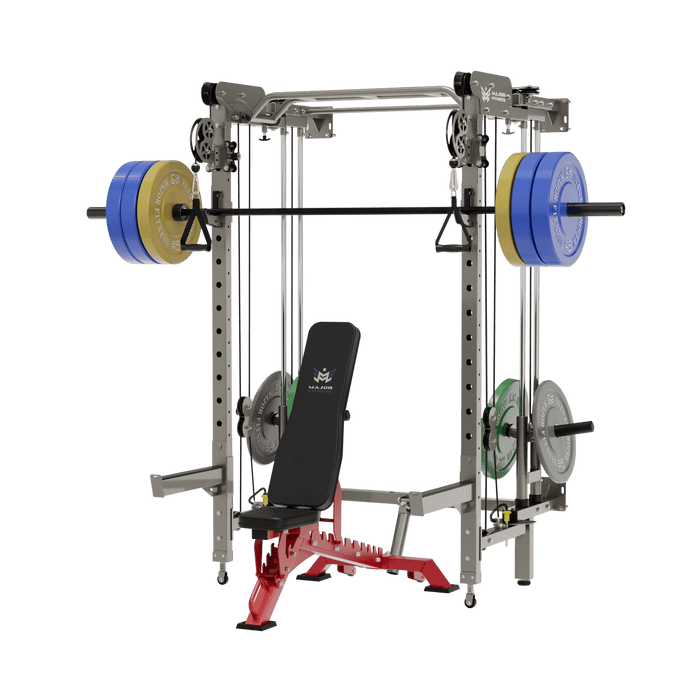 Major Fitness All-In-One Home Gym Folding Power Rack Package Lightning F35