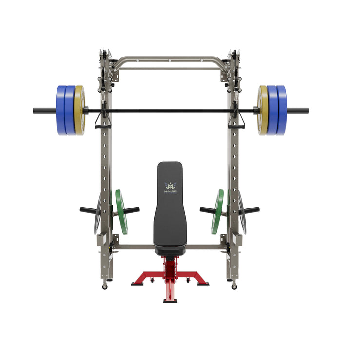 Major Fitness All-In-One Home Gym Folding Power Rack Package Lightning F35