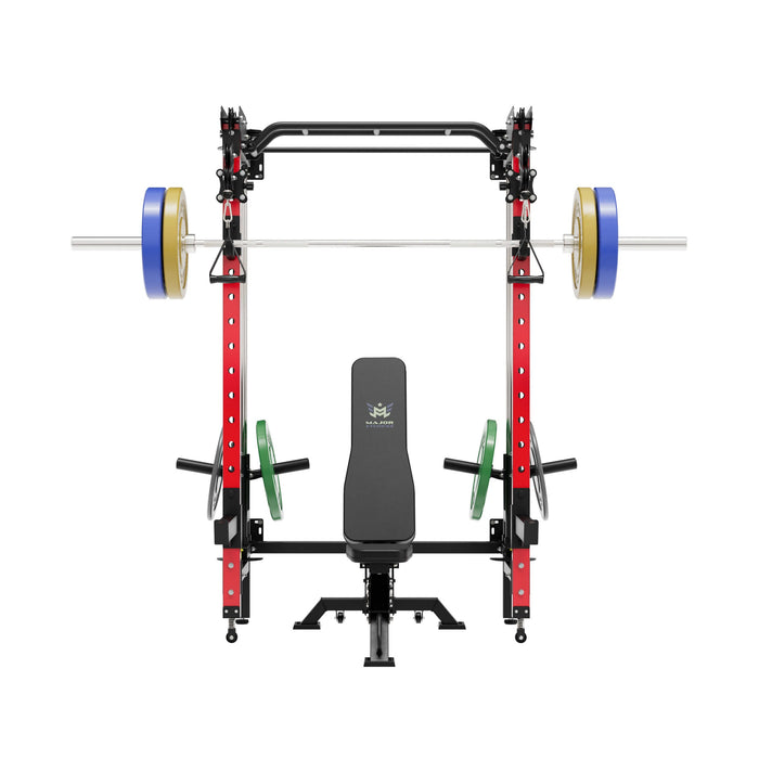 Major Fitness All-In-One Home Gym Folding Power Rack Package Lightning F35